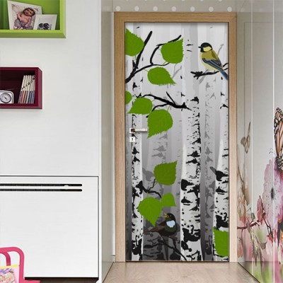 Fototapety - Naklejki na drzwi las, drzewo 